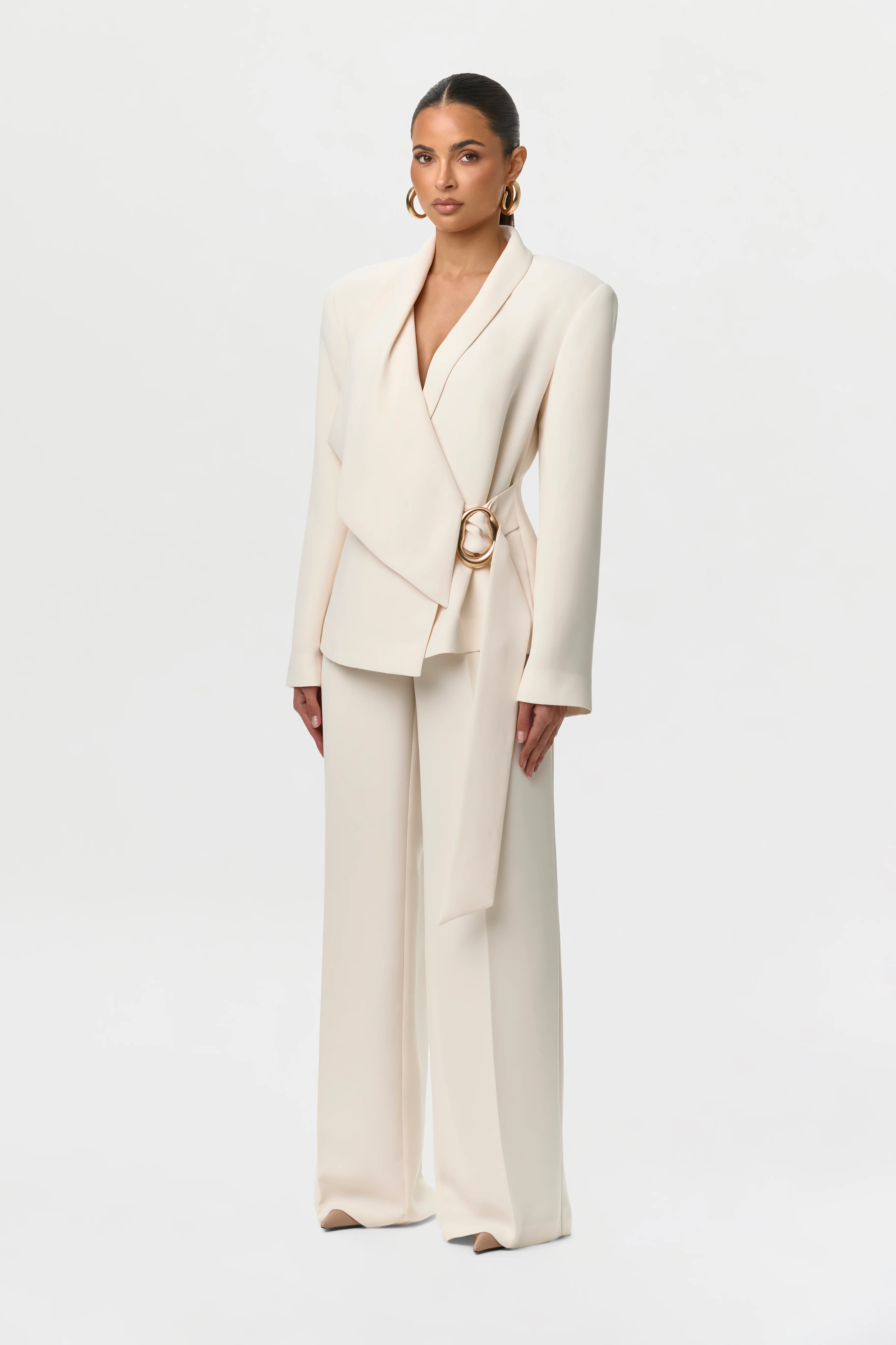 Suiting Pleated Wide-Leg Pants - Image 7