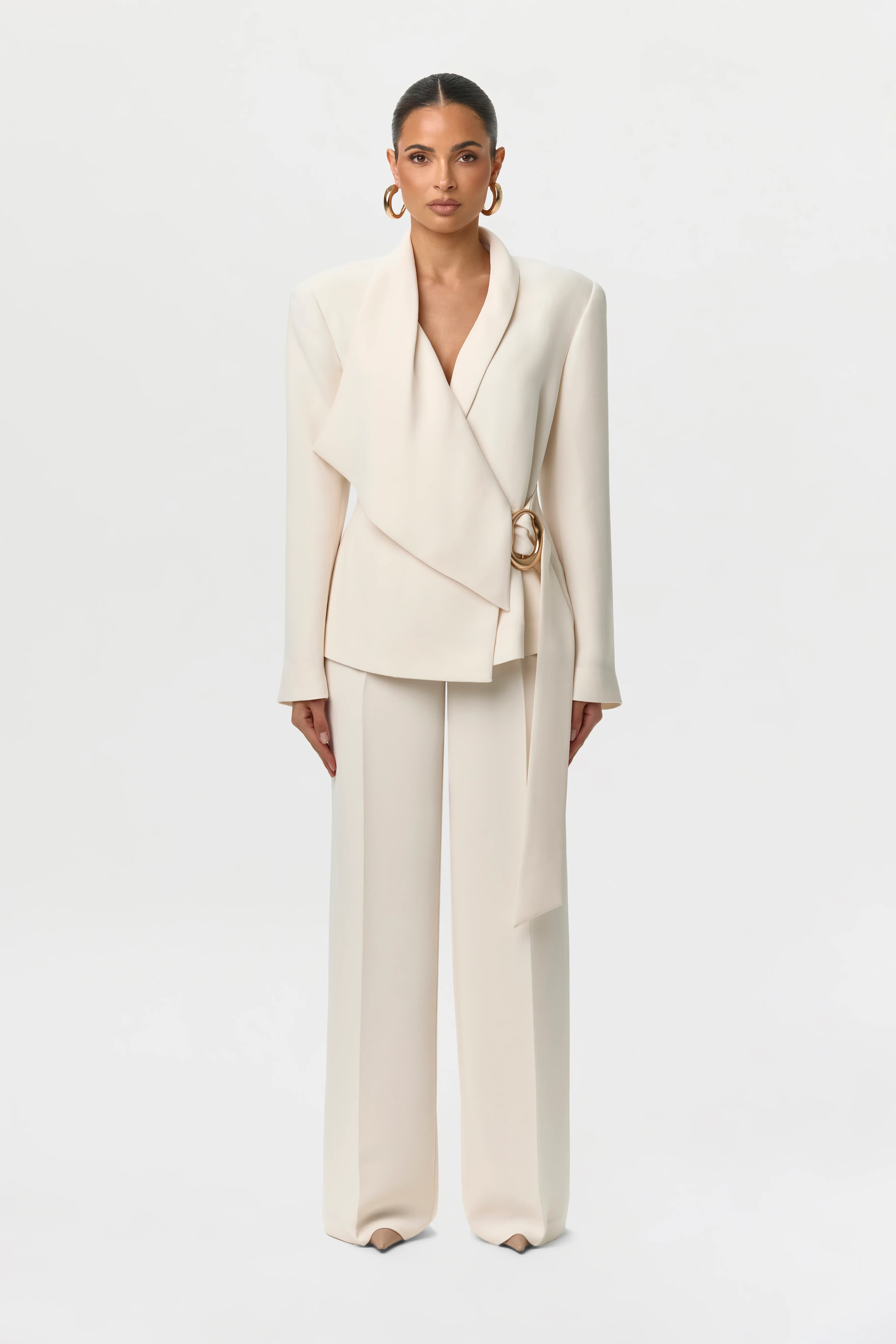 Suiting Pleated Wide-Leg Pants - Image 8
