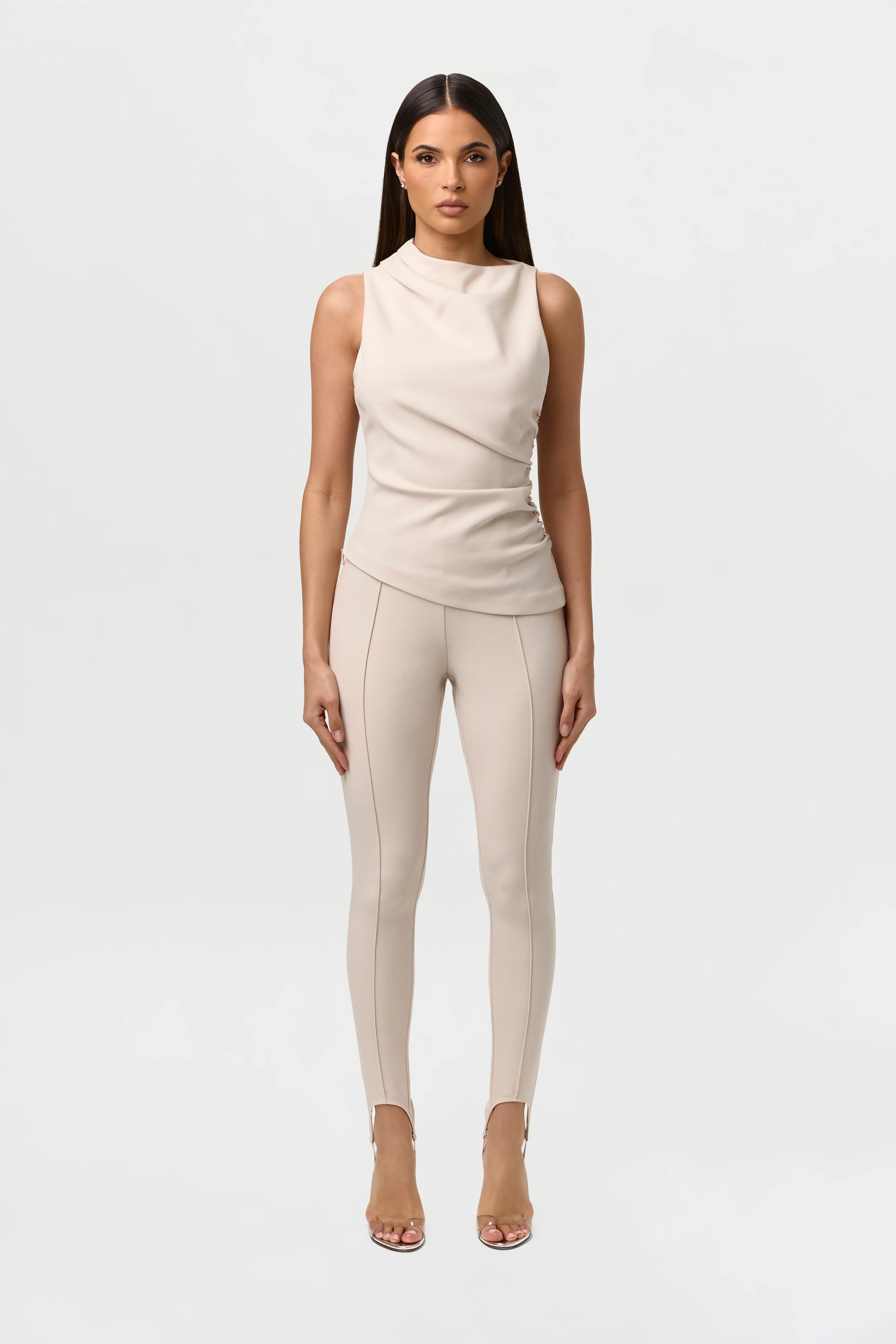 Suiting Ruched Asymmetric Top - Image 2